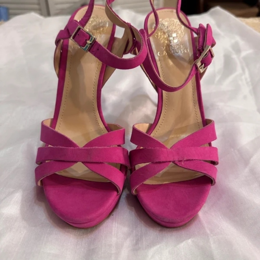 Vince Camuto Fuchsia Strappy Heels